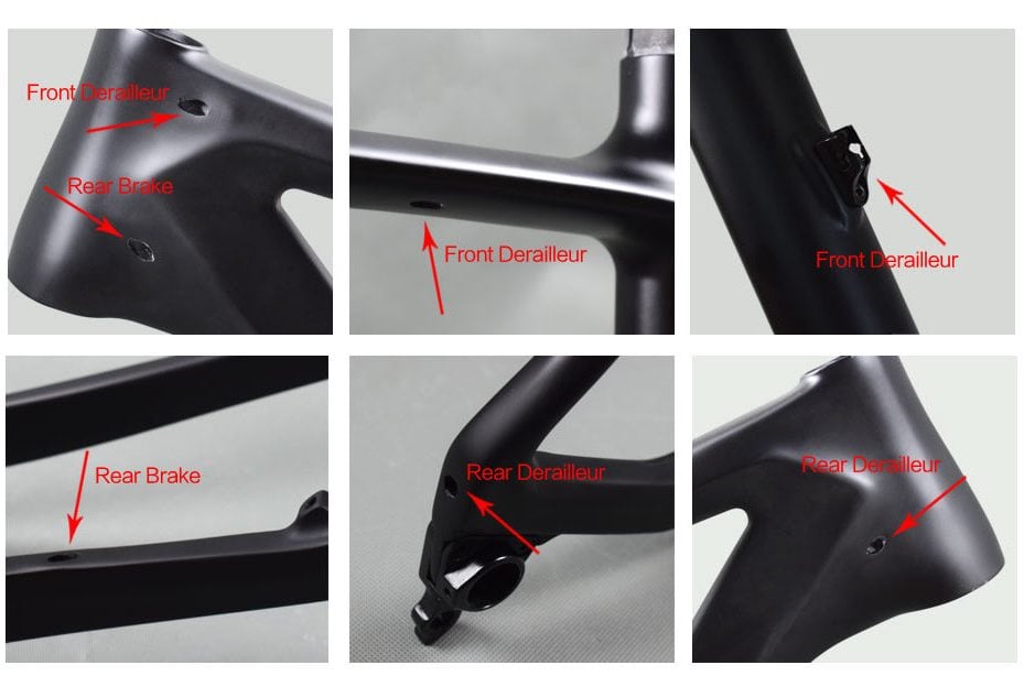 carbon fatbike frame cable route