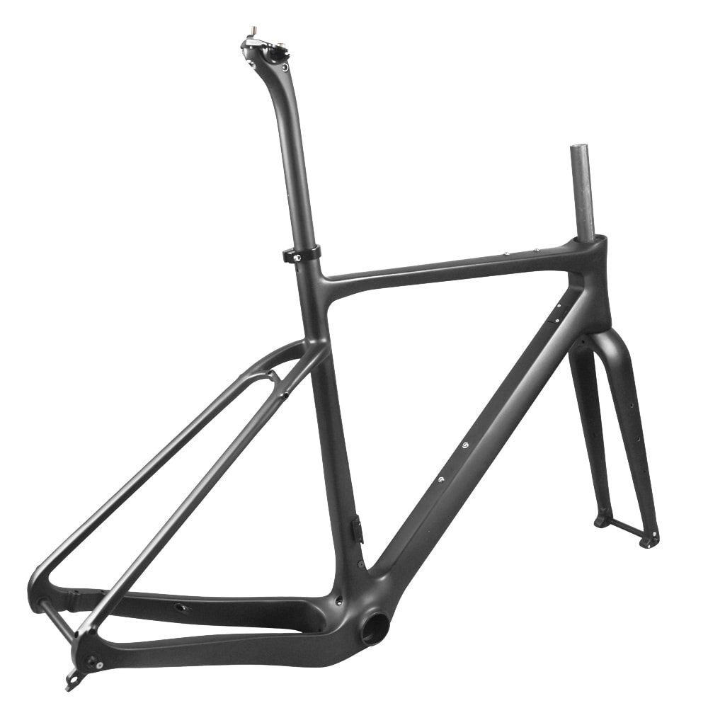 carbon gravel bike frame lower drive side