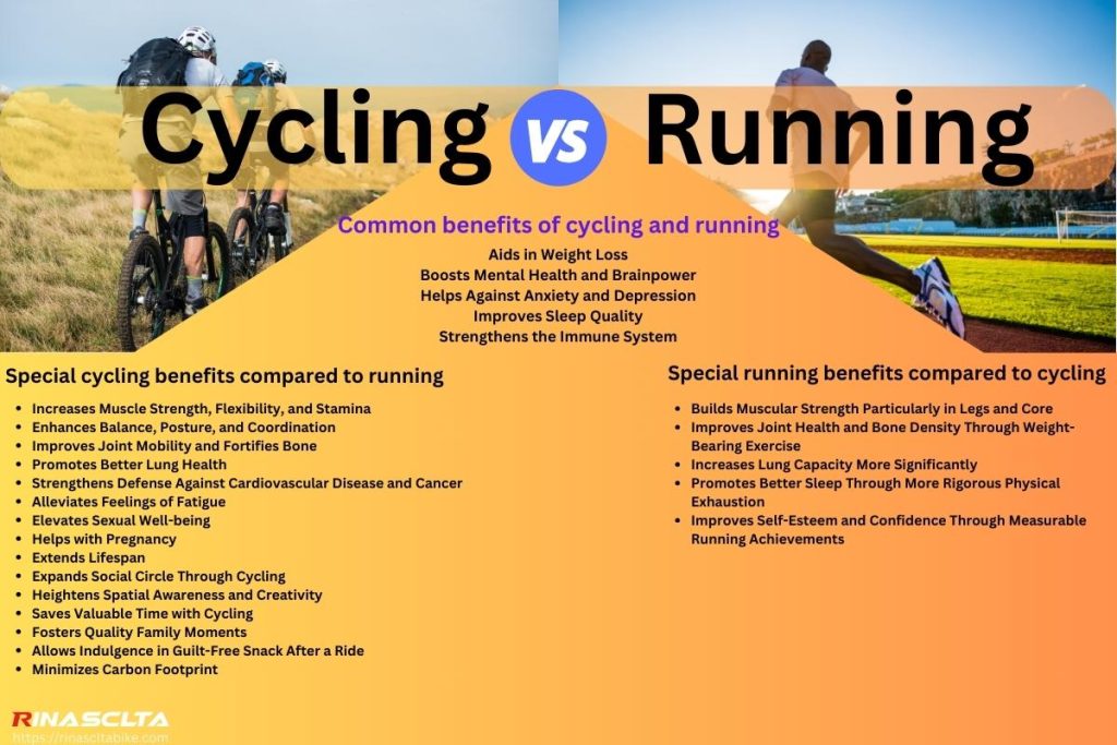 Common benefits of cycling and running