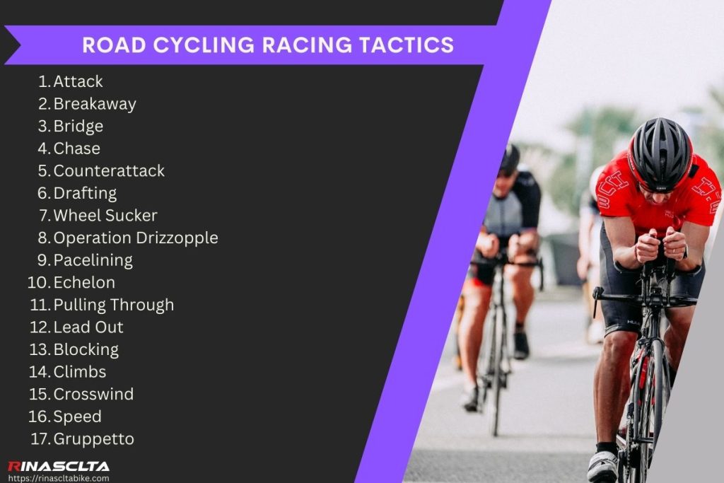 Road cycling racing tactics