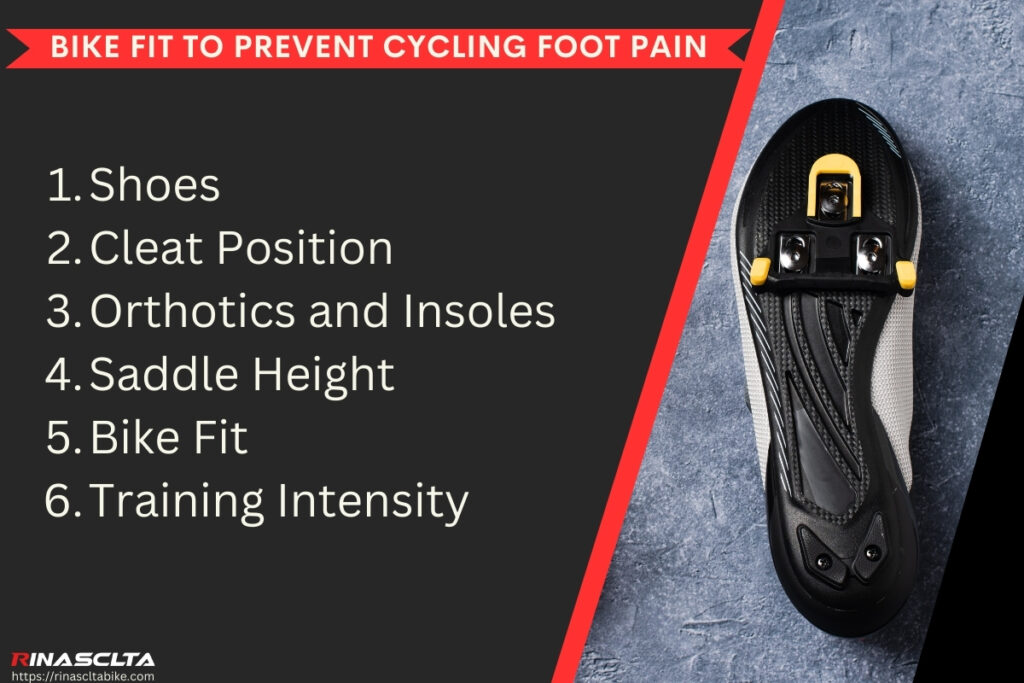 Bike fit to prevent cycling foot pain