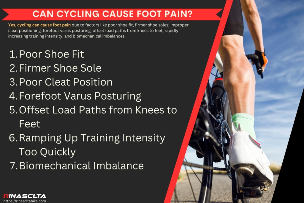 Can cycling cause foot pain
