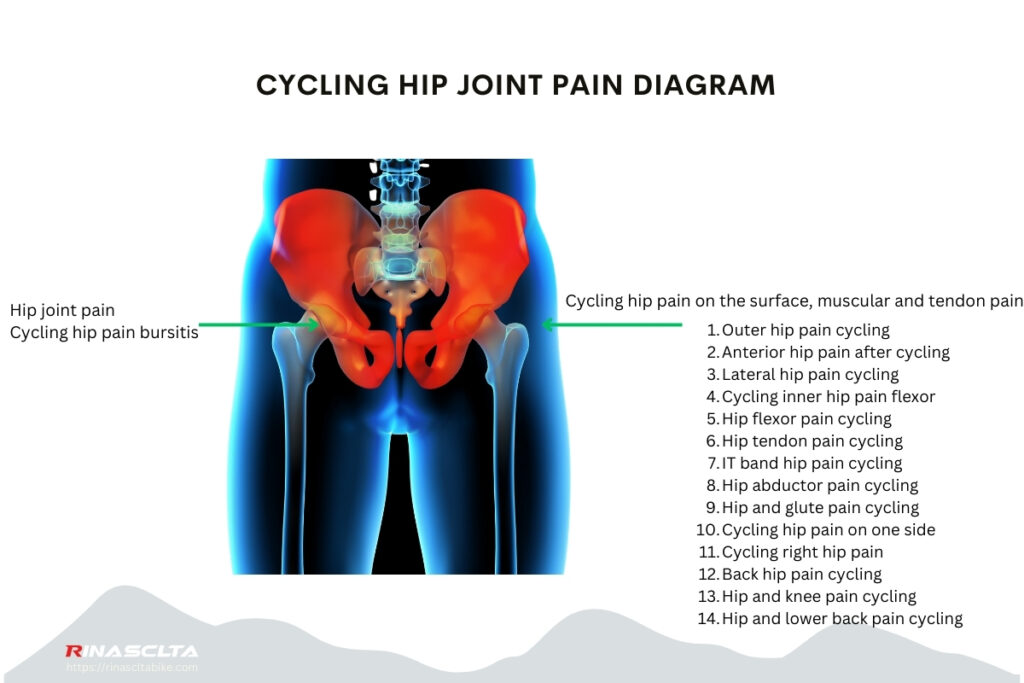 Cycling hip joint pain chart