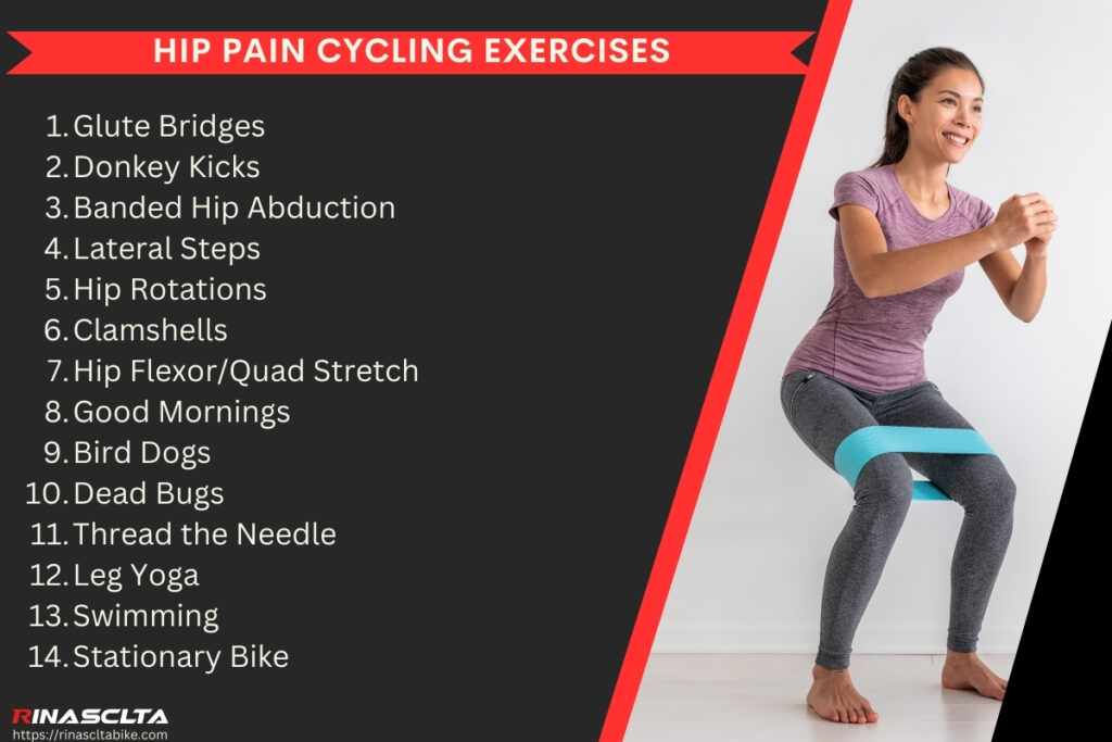 Hip pain cycling exercises