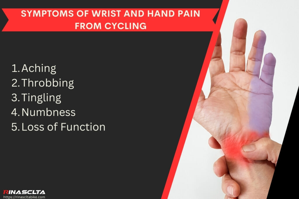 Symptoms of Wrist and hand pain from cycling