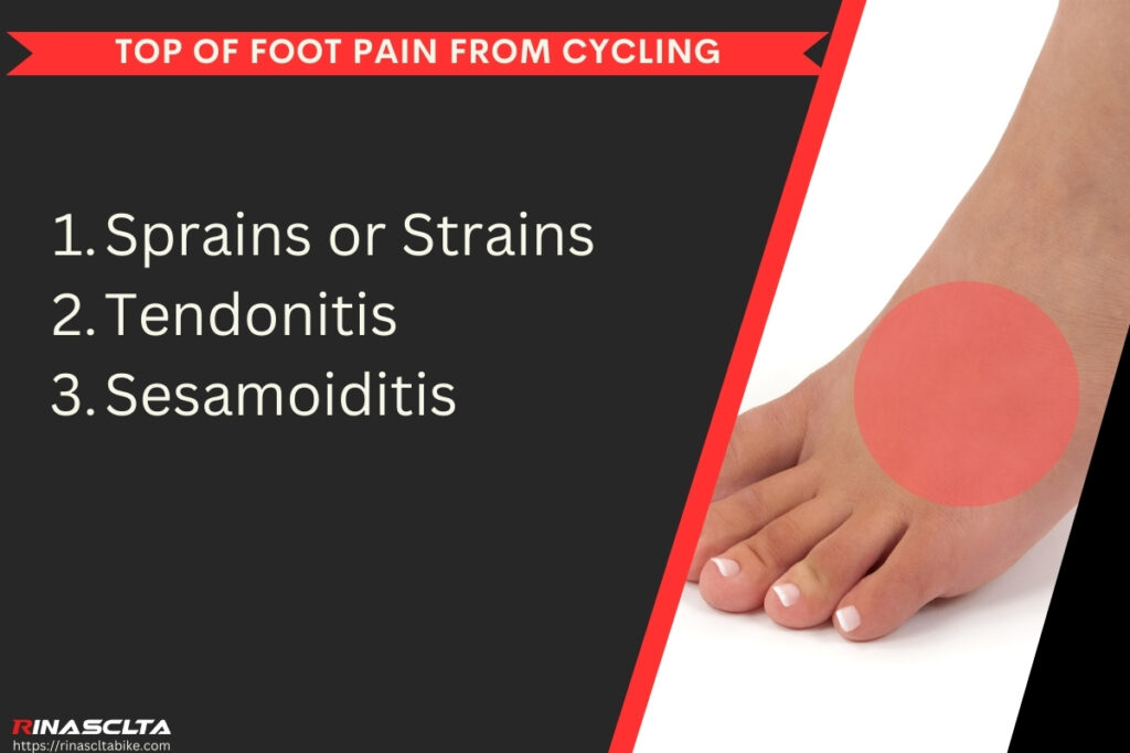 Top of foot pain from cycling