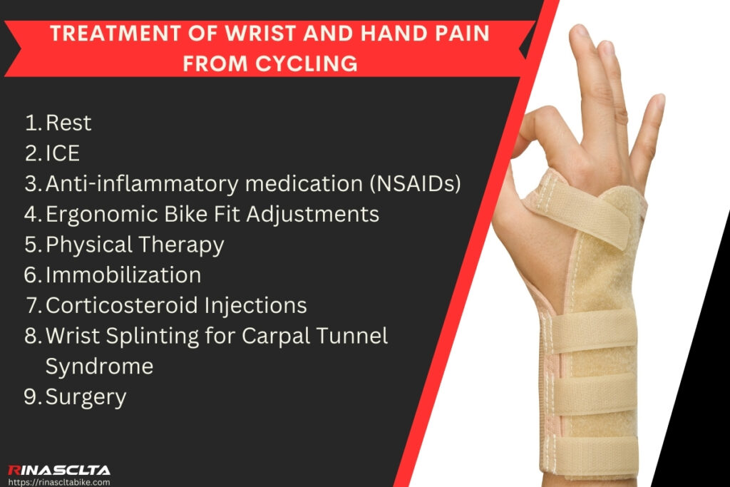 Treatment of Wrist and hand pain from cycling