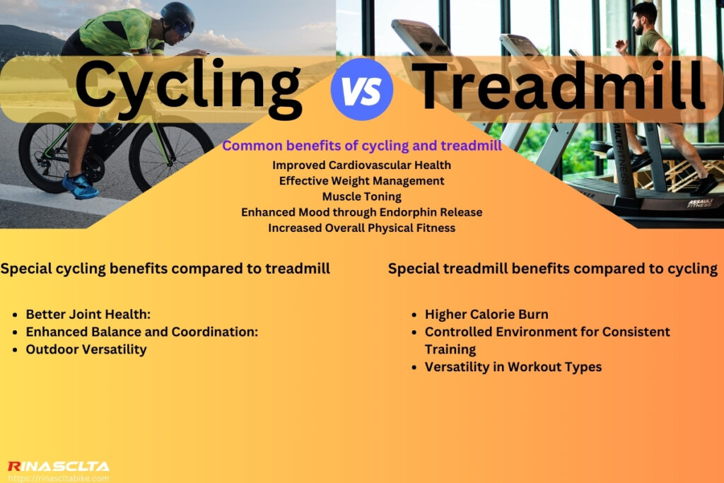 Common benefits of cycling and treadmill
