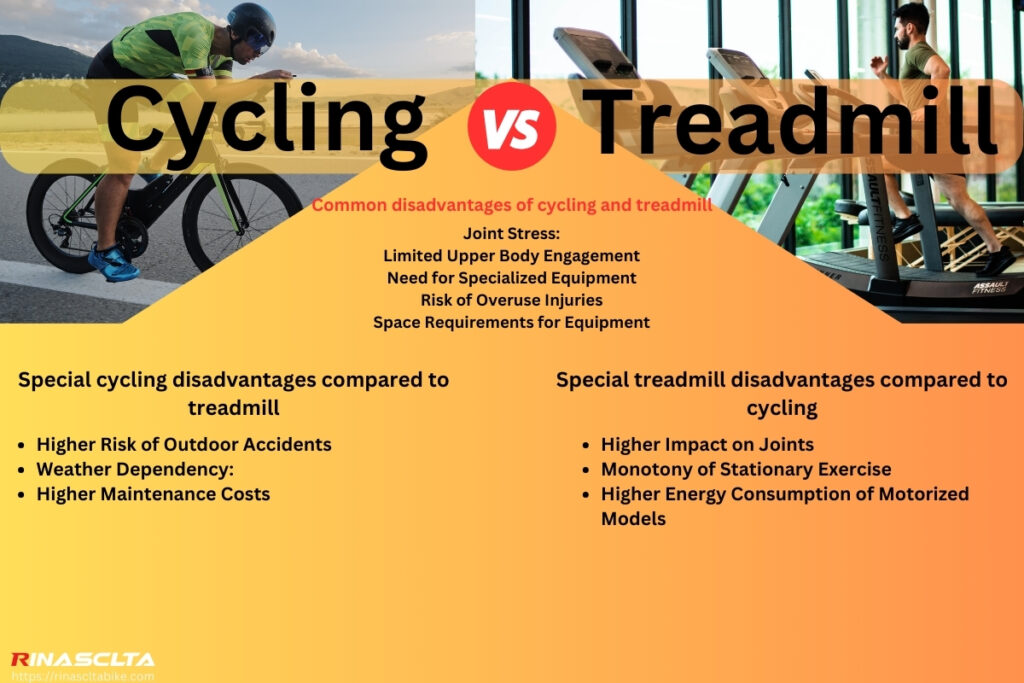 Common disadvantages of cycling and treadmill