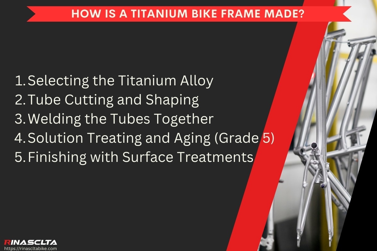 How is a titanium bike frame made