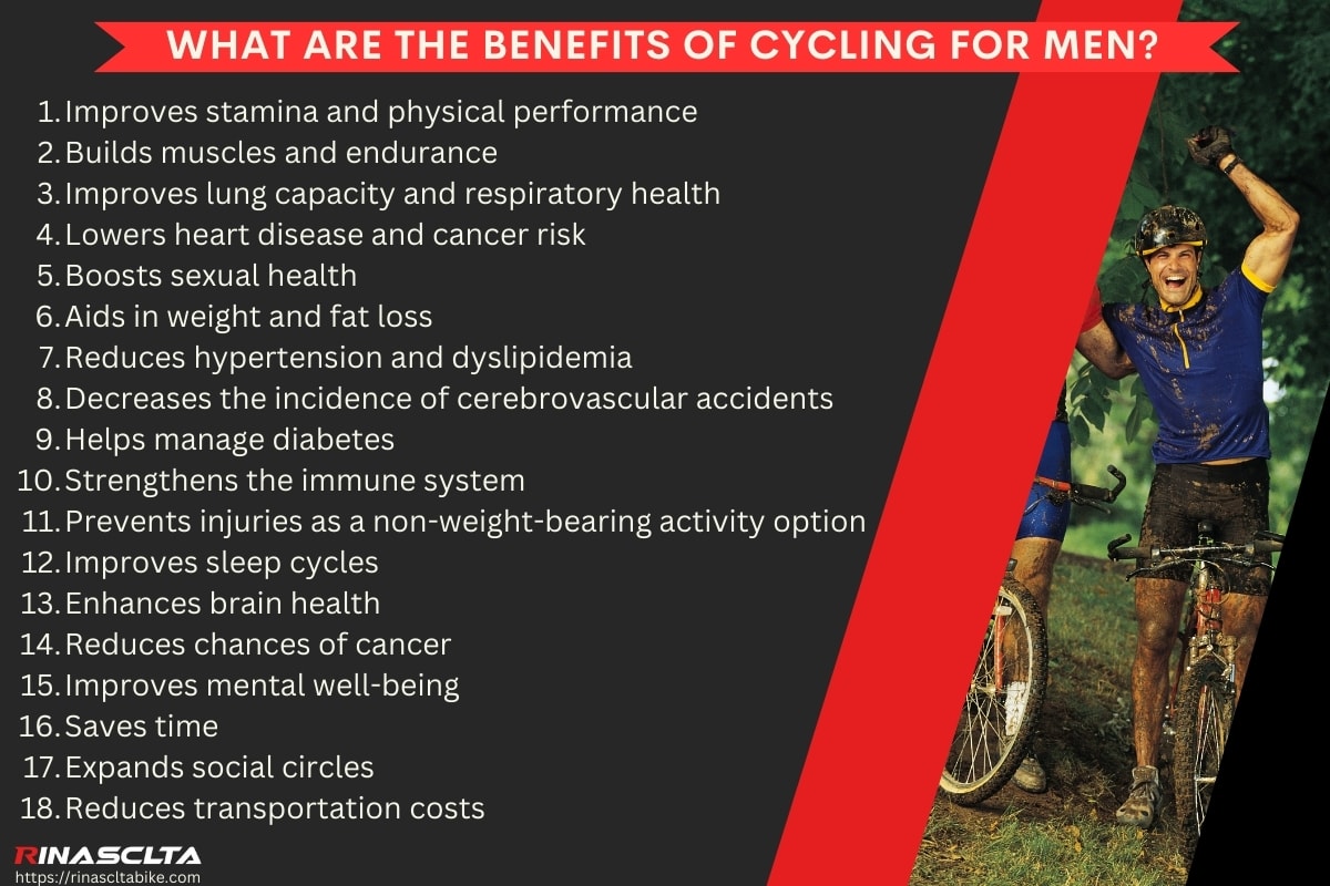What are the benefits of cycling for men