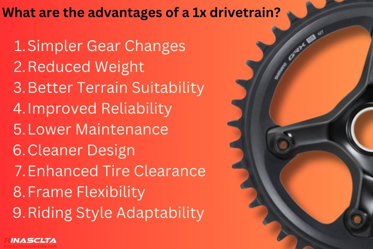 What are the advantages of a 1x drivetrain