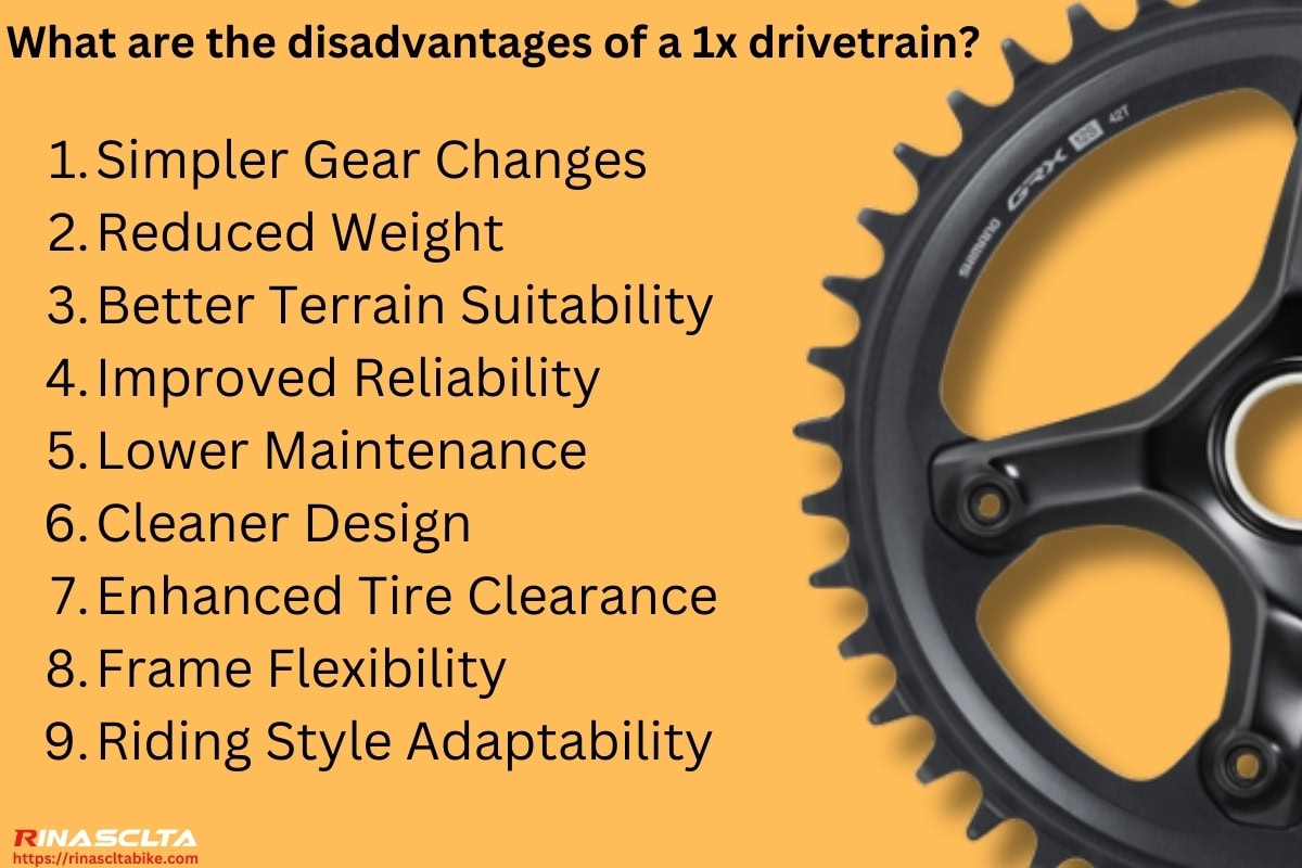 What are the disadvantages of a 1x drivetrain
