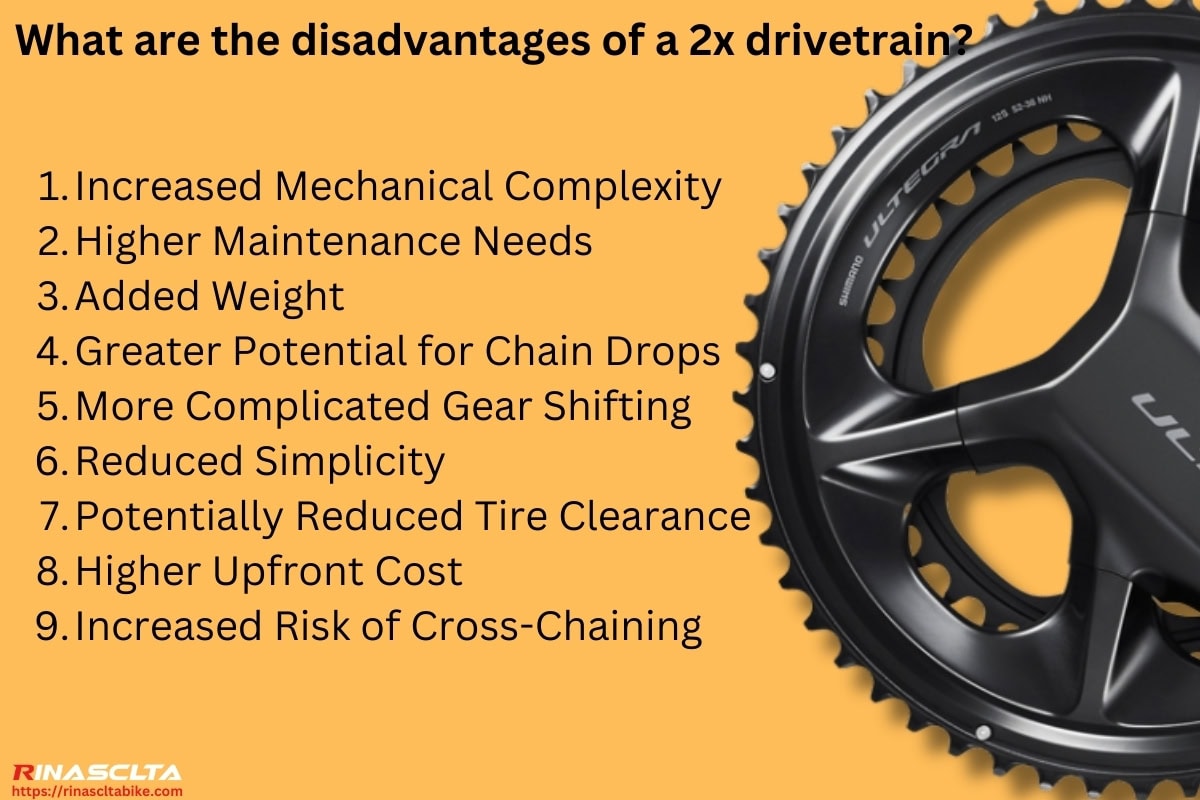 What are the disadvantages of a 2x drivetrain