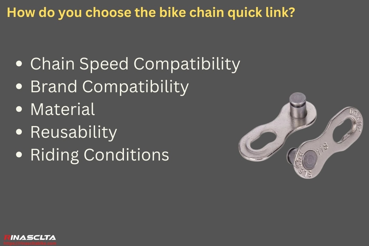 How do you choose the bike chain quick link