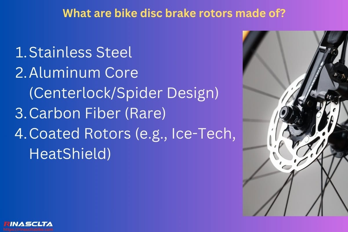 What are bike disc brake rotors made of
