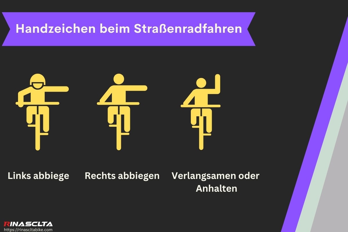 Handzeichen beim Straßenradfahren