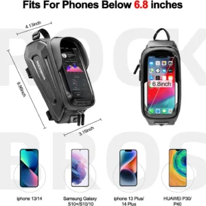 ROCKBROS Eva waterproof bike frame bag for phones 6.8 inch