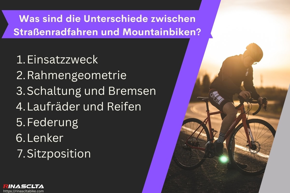 Was sind die Unterschiede zwischen Straßenradfahren und Mountainbiken