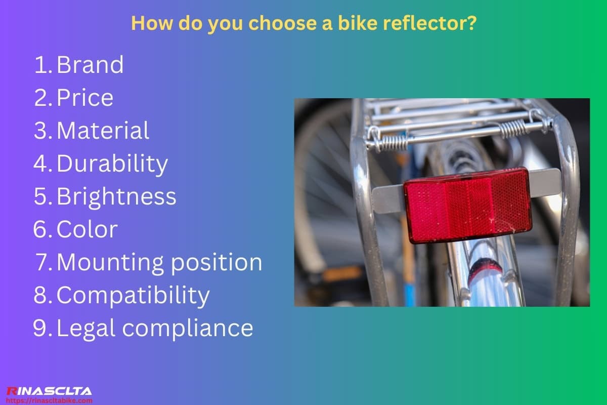 How do you choose a bike reflector