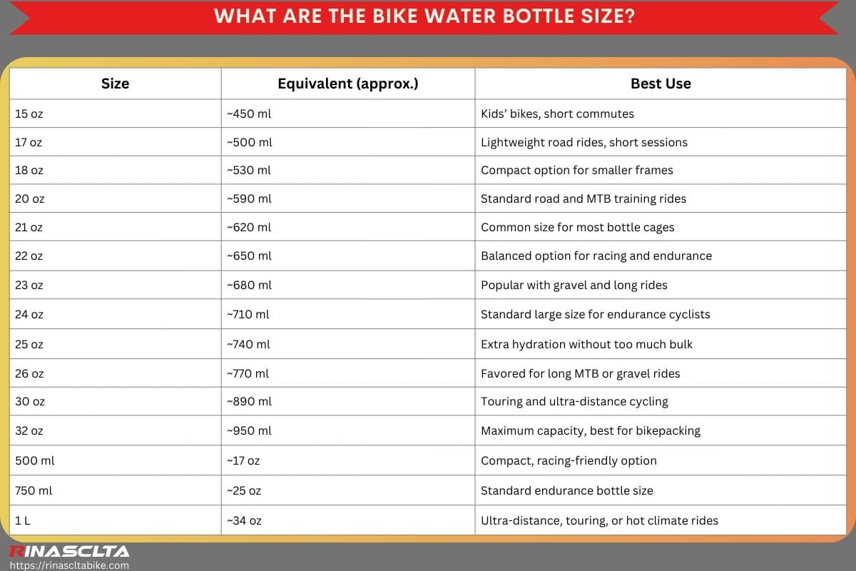 Bike water bottle: definition, types and how to choose What are the bike water bottle size