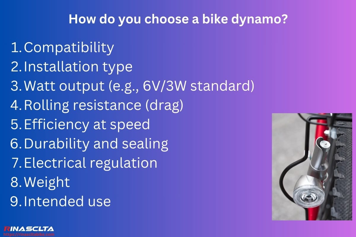 How do you choose a bike dynamo