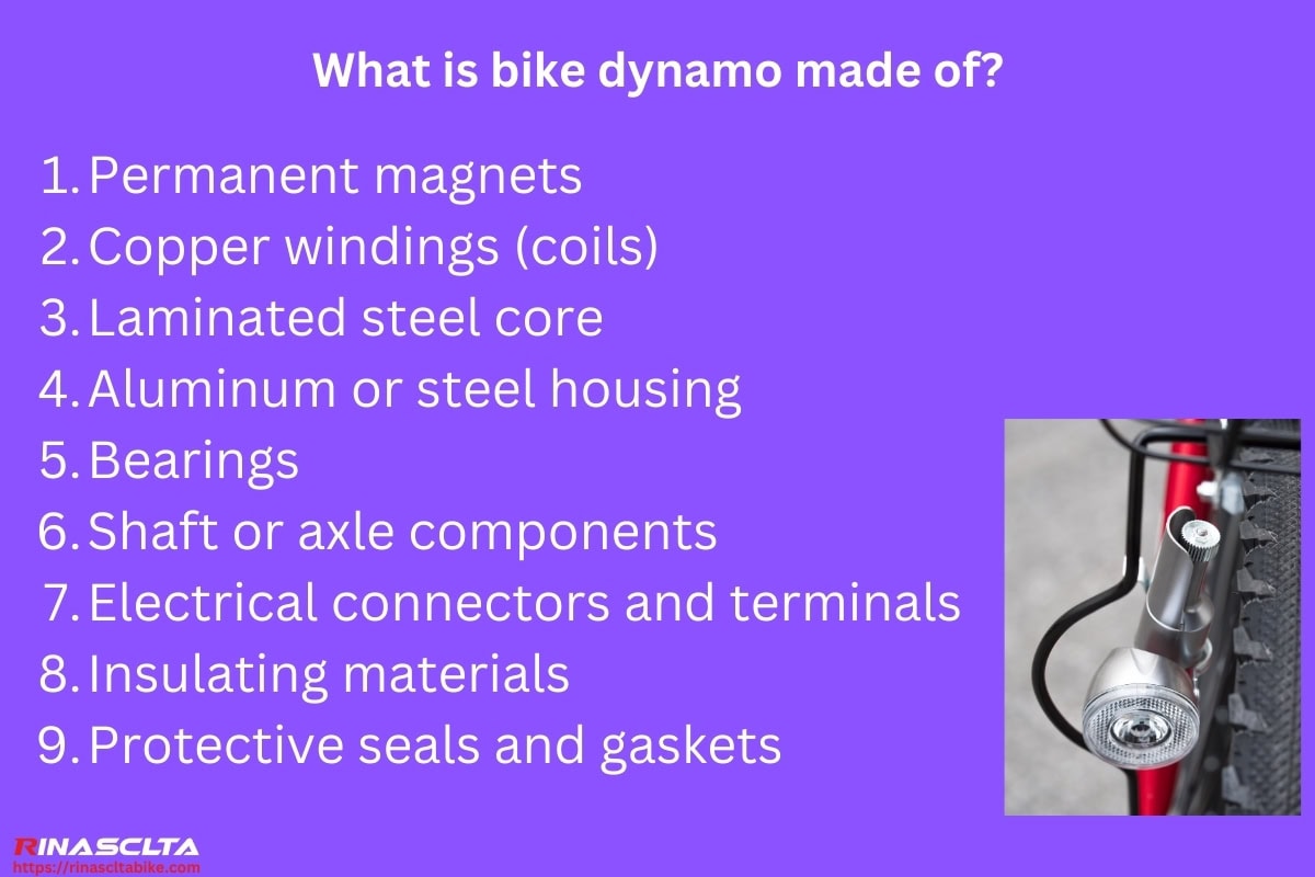 What is bike dynamo made of