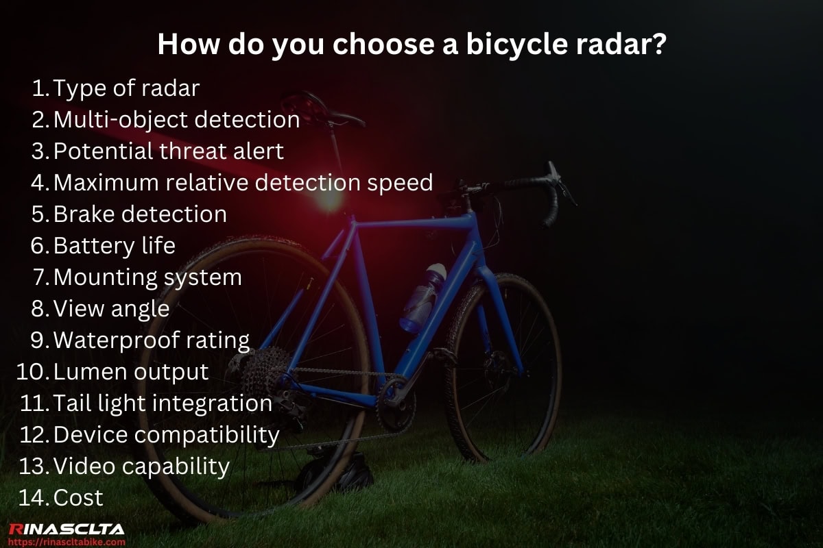 How do you choose a bicycle radar