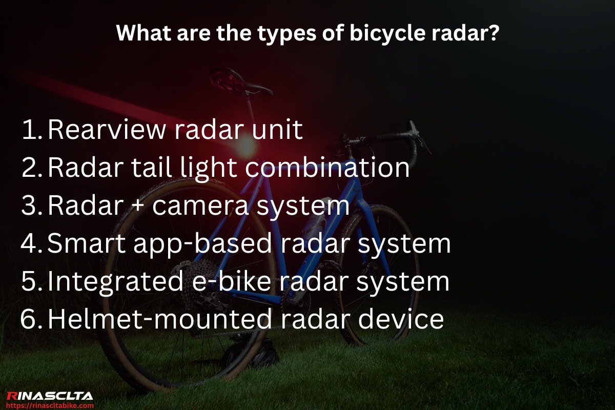 What are the types of bicycle radar
