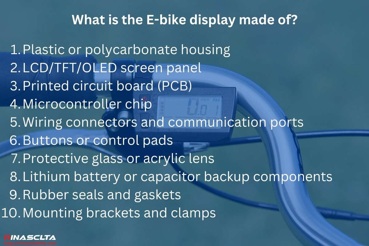 What is the E-bike display made of