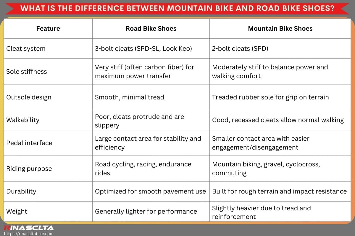 Road bike shoes: definition, types and how to choose What is the difference between mountain bike and road bike shoes