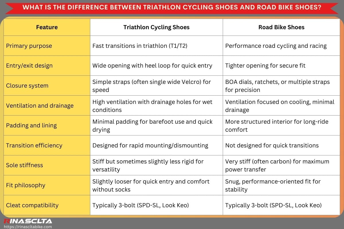 Road bike shoes: definition, types and how to choose What is the difference between triathlon cycling shoes and road bike shoes