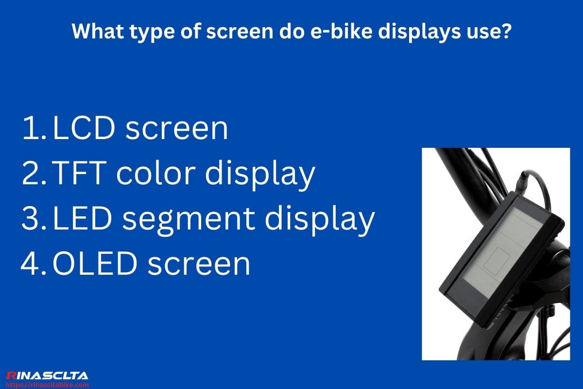 What type of screen do e-bike displays use
