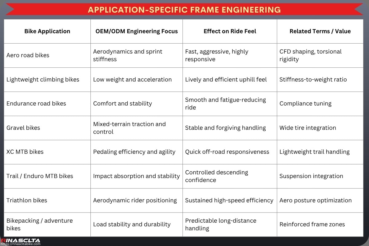 Bike Frame Engineering & Ride Feel: How Carbon Frame Design Influences Performance Application-specific frame engineering