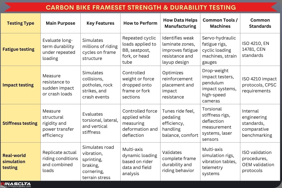 Carbon Bike Frameset Quality Control & Testing: workflow, common defects, testing and standards Carbon Bike Frameset Strength & Durability Testing