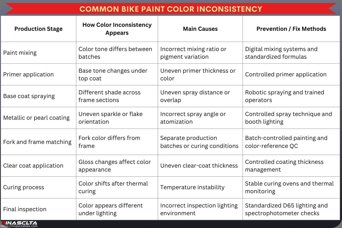 Carbon Bike Paint & Finish: process, options, OEM and quality control Common bike Paint Color inconsistency