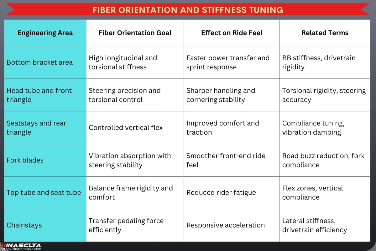 Bike Frame Engineering & Ride Feel: How Carbon Frame Design Influences Performance Fiber orientation and stiffness tuning