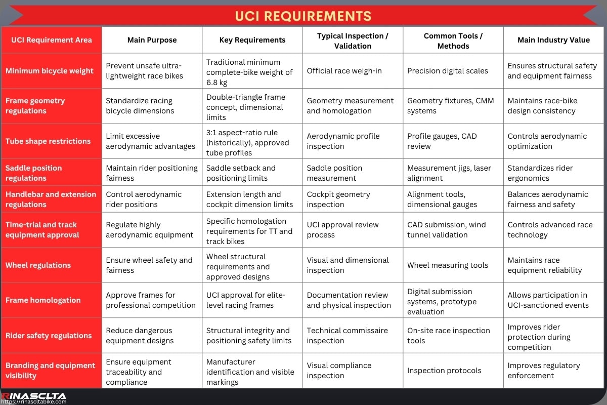 Carbon Bike Frameset Quality Control & Testing: workflow, common defects, testing and standards UCI requirements