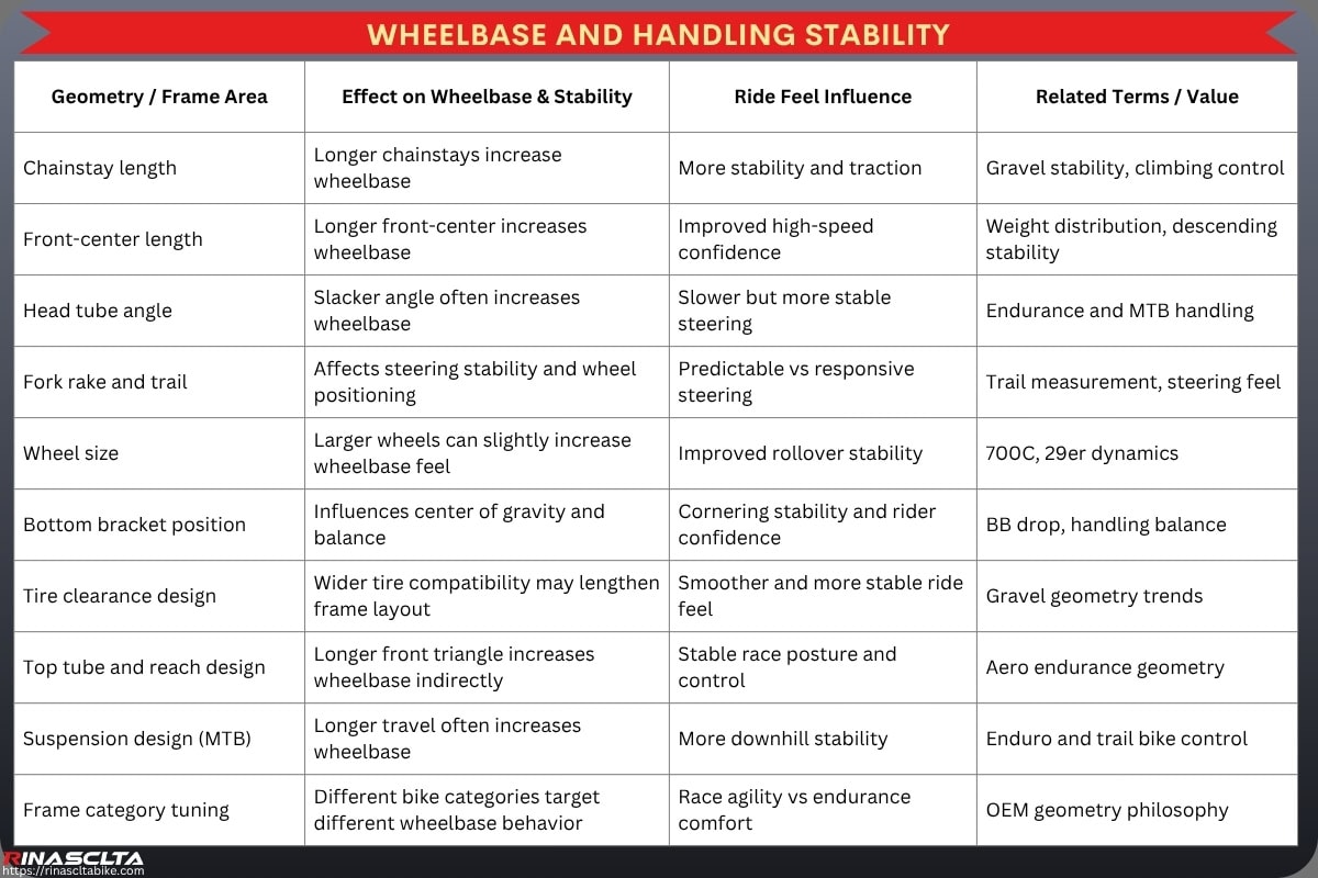 Bike Frame Engineering & Ride Feel: How Carbon Frame Design Influences Performance Wheelbase and handling stability