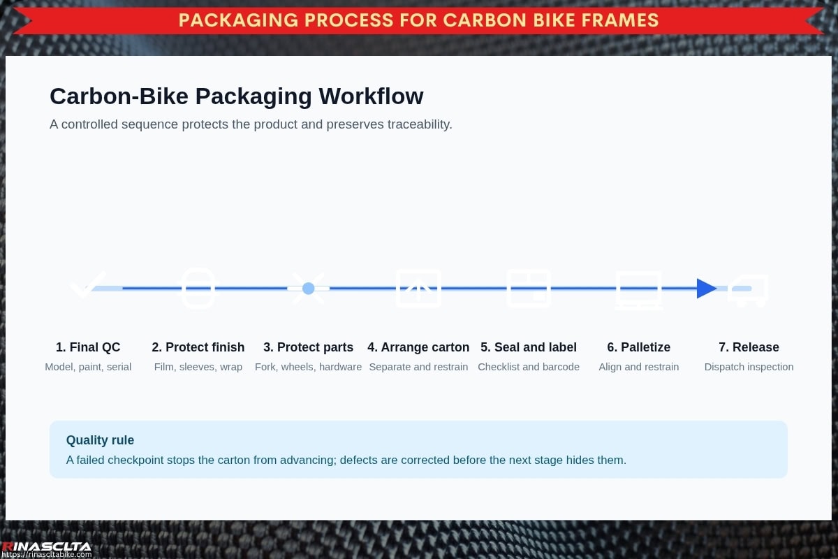 Carbon Bike Packaging & Shipping: Protecting Bicycles from Factory to Destination Packaging Process for Carbon Bike Frames