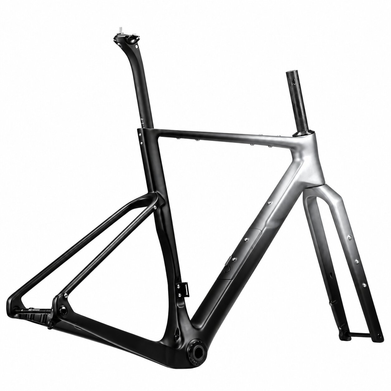 Rinasclta GR MAX Frameset | Carbon Aero Gravel Bike Frame Max Tire Size 700x57c | T47+ UDH Rinasclta GR MAX 2026 57mm max tire downtube storage