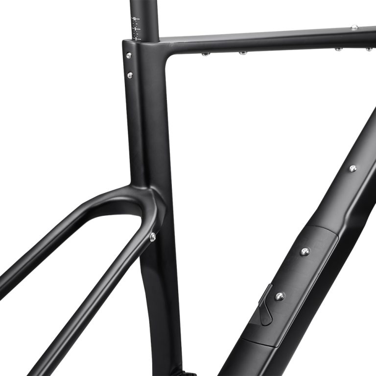 Rinasclta GR MAX Frameset | Carbon Aero Gravel Bike Frame Max Tire Size 700x57c | T47+ UDH Rinasclta GR MAX 2026 57mm max tire storage details